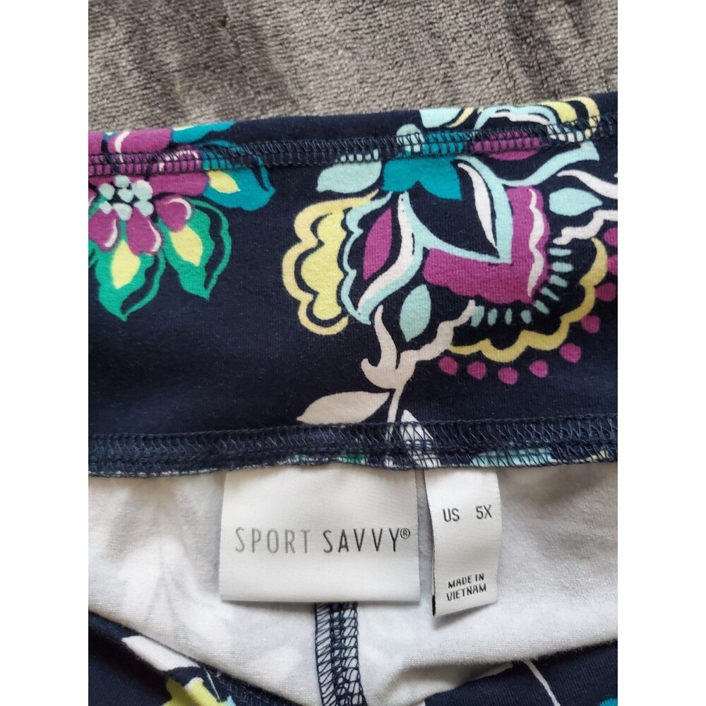 Women's Sport Savvy 5X Floral Stretch Capri NWOT SOLD Out On QVC!!! - Picture 7 of 14